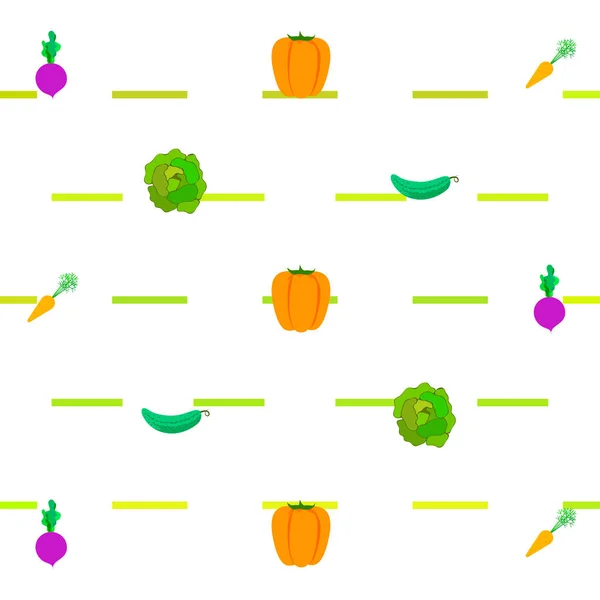 Органічні Овочі Векторні Ілюстрації Фон — стоковий вектор