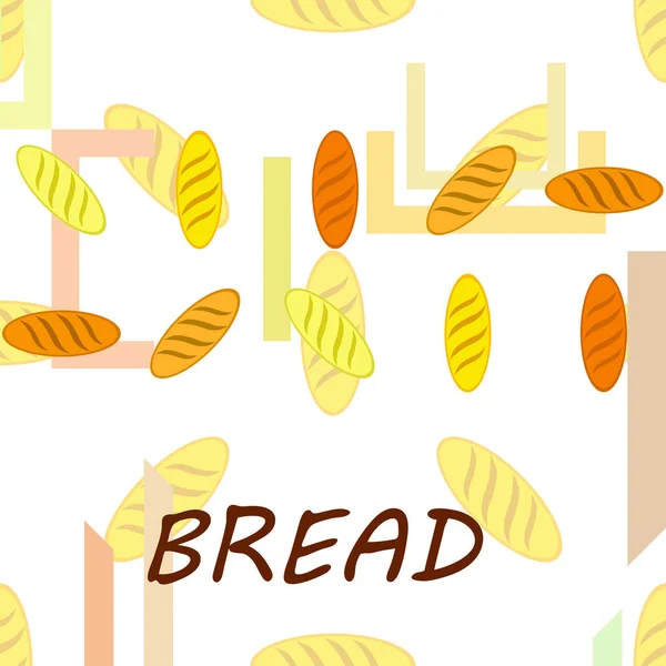 Fırın Arka Planı Ekmek Vektörü Illüstrasyonu — Stok Vektör