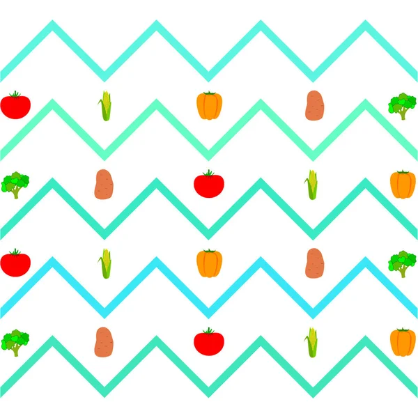 Cartel Alimentos Orgánicos Fondo Vectorial Verduras — Vector de stock