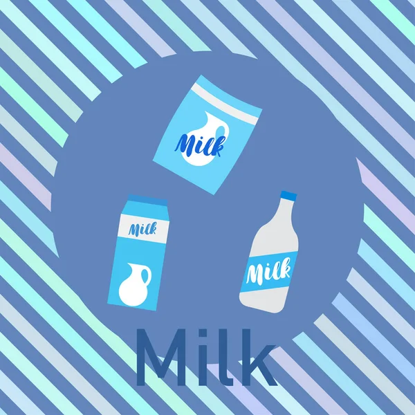 Vektor Illustration Milch Digitale Tapete — Stockvektor