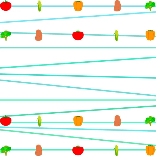 Плакат Органічної Їжі Овочі Векторний Фон — стоковий вектор
