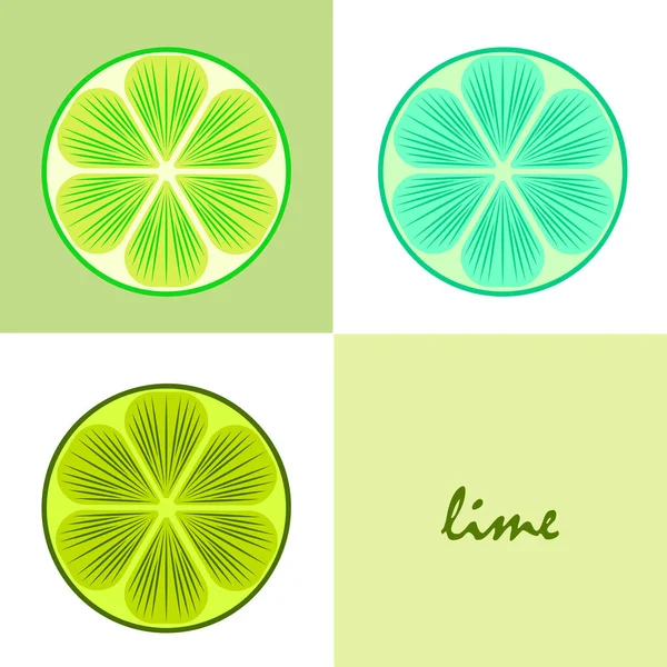 Ilustración Vectorial Fondo Fruta Lima — Vector de stock