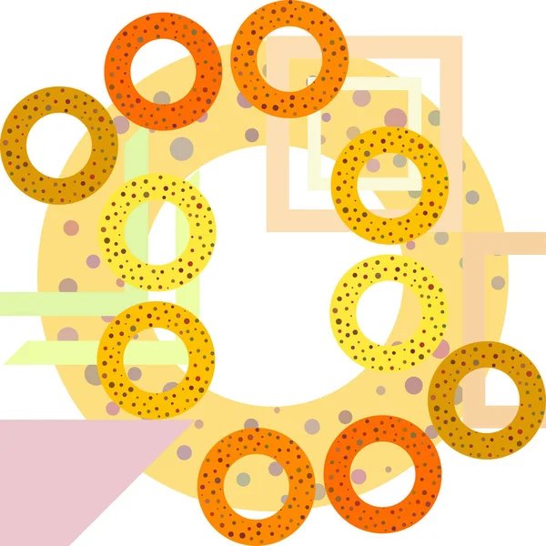 Bagels Mit Samen Flaches Design Vektorillustration — Stockvektor