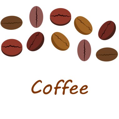 Kahve taneleri. Restoran için içecek menüsü, vektör arkaplanı.