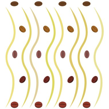 Kahve taneleri. Restoran için içecek menüsü, vektör arkaplanı.