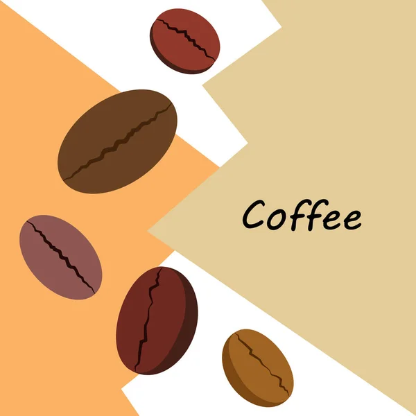 Koffiekorrels Drinks Menu Voor Restaurant Vector Achtergrond — Stockfoto