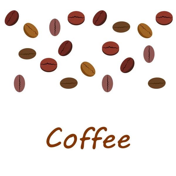 Kávová Zrnka Nápojové Menu Pro Restauraci Vektorové Zázemí — Stock fotografie