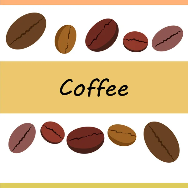 Coffee Grains Drinks Menu Restaurant Vector Background — Stock Photo, Image