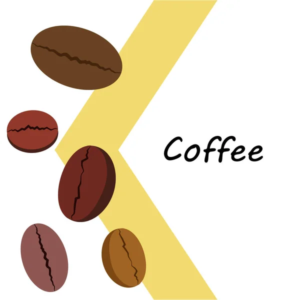 Koffiekorrels Drinks Menu Voor Restaurant Vector Achtergrond — Stockfoto