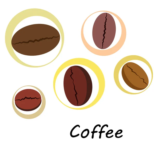 Coffee grains. Drinks menu for restaurant, vector background.