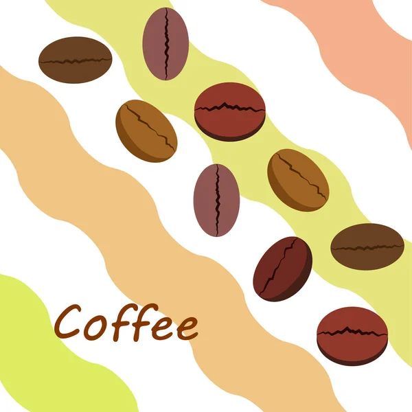 Coffee Grains Drinks Menu Restaurant Vector Background — Stock Photo, Image