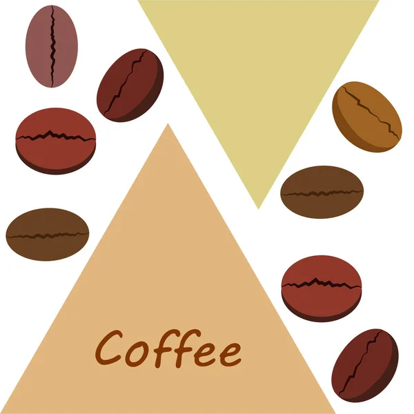 Coffee grains. Drinks menu for restaurant, vector background.