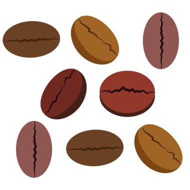 Kahve taneleri. Restoran için içecek menüsü, vektör arkaplanı.