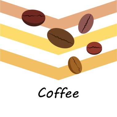 Kahve taneleri. Restoran için içecek menüsü, vektör arkaplanı.