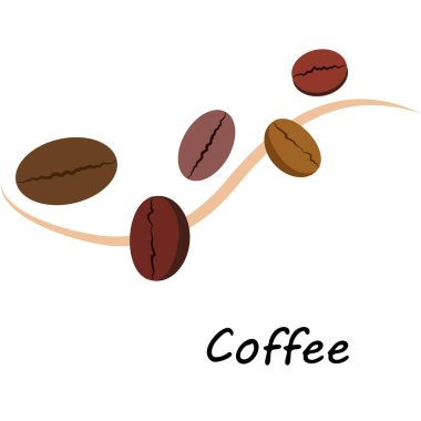 Kahve taneleri. Restoran için içecek menüsü, vektör arkaplanı.