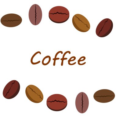 Kahve taneleri. Restoran için içecek menüsü, vektör arkaplanı.