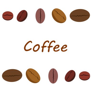 Kahve taneleri. Restoran için içecek menüsü, vektör arkaplanı.