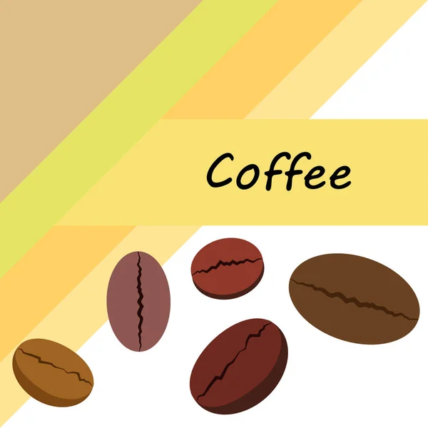 Coffee grains. Drinks menu for restaurant, vector background.