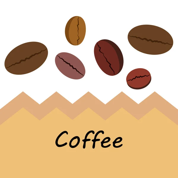 Kahve Çekirdeği Kahve Öğütücü Bir Kafe Için Tasarım Elemanları Vektör — Stok fotoğraf
