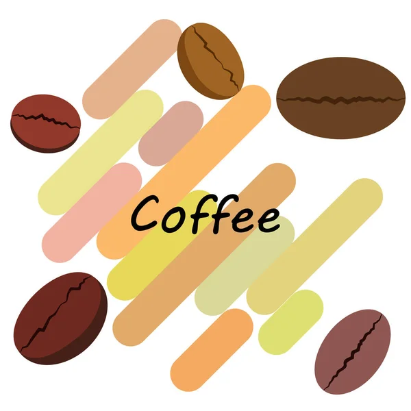 Coffee Grains Drinks Menu Restaurant Vector Background — Stock Photo, Image