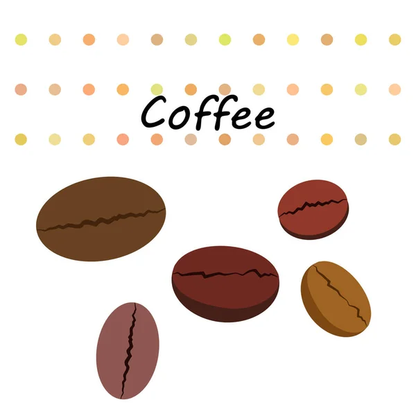 Coffee grains. Drinks menu for restaurant, vector background.