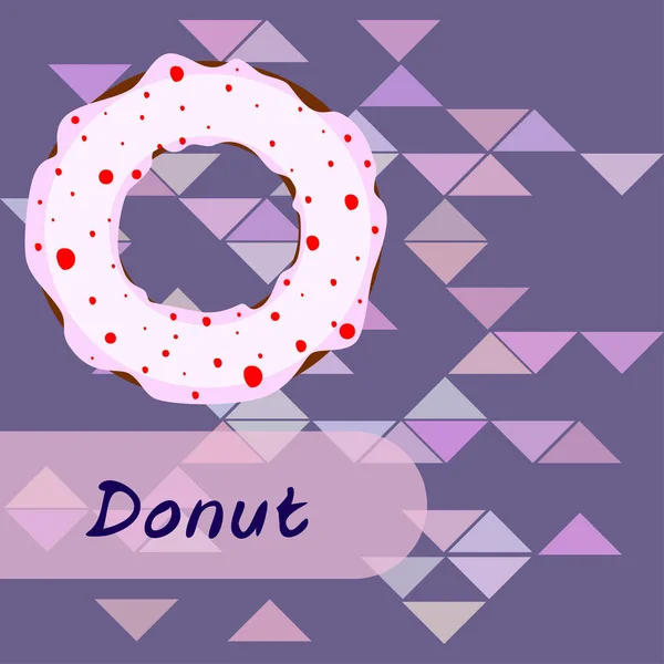 Donuts Met Roze Chocolade Citroen Blauwe Munt Glazuur Vectorachtergrond — Stockvector