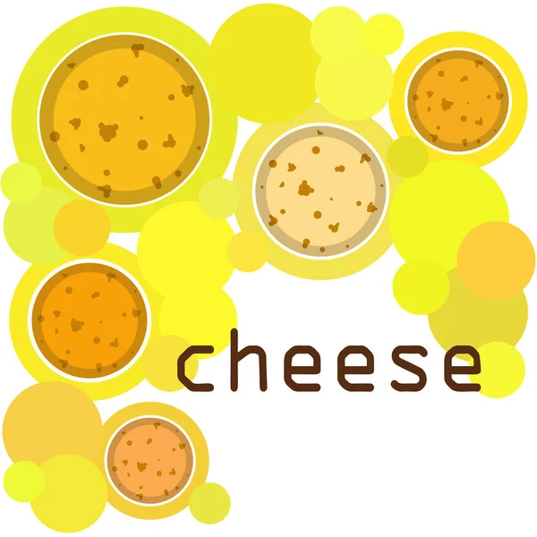 Käsevektor Appetitanregender Käsehintergrund Milchprodukte — Stockvektor