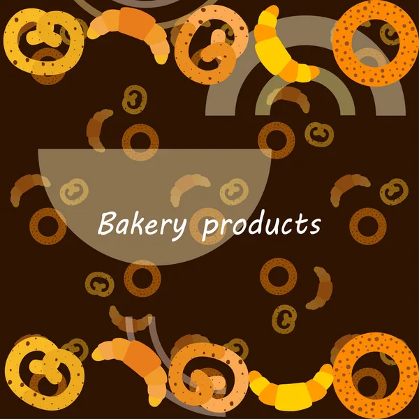 Pão Pastelaria Bagel Croissant Ilustração Vetorial — Vetor de Stock
