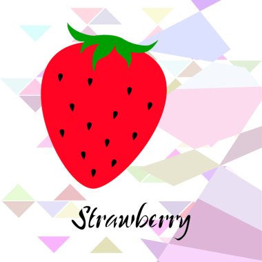 Gıda uygulamaları ve web siteleri için bahçe çileği veya çilek düz renk vektör simgesi