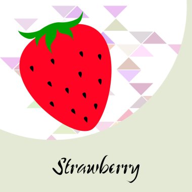 Gıda uygulamaları ve web siteleri için bahçe çileği veya çilek düz renk vektör simgesi