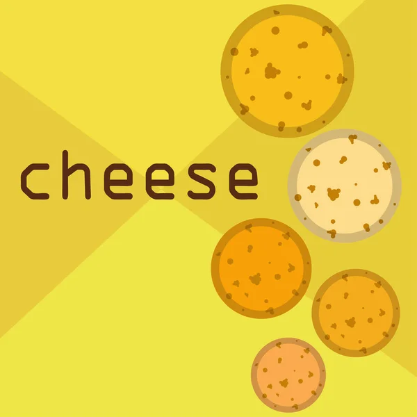 Vector Queso Fondo Queso Apetitoso Productos Lácteos — Vector de stock