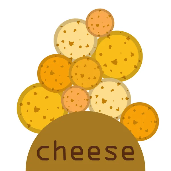 Τυρί Διάνυσμα Ορεκτικό Τυρί Φόντο Γαλακτοκομικά Προϊόντα — Διανυσματικό Αρχείο