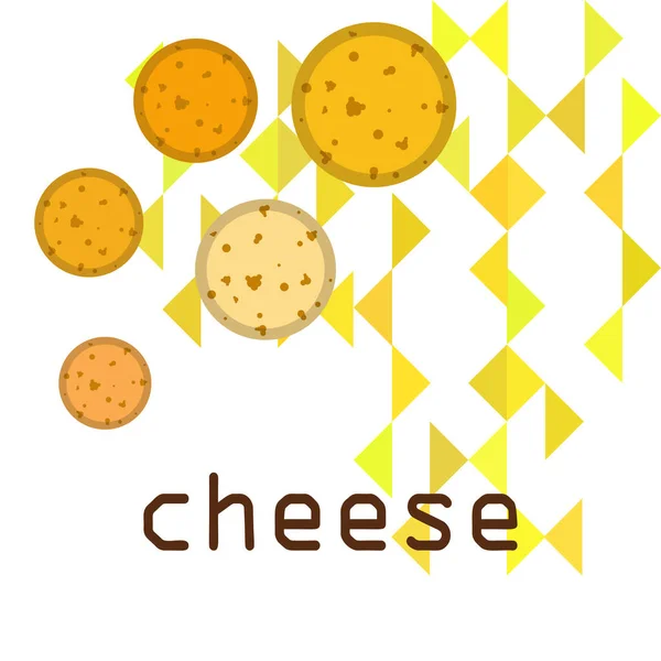 Cheese Vector Appetizing Cheese Background Dairy Product — Stock Vector