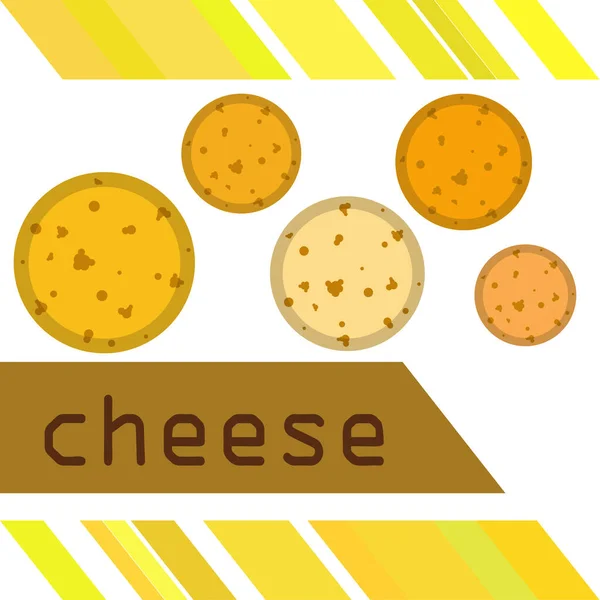 Vector Queso Fondo Queso Apetitoso Productos Lácteos — Vector de stock