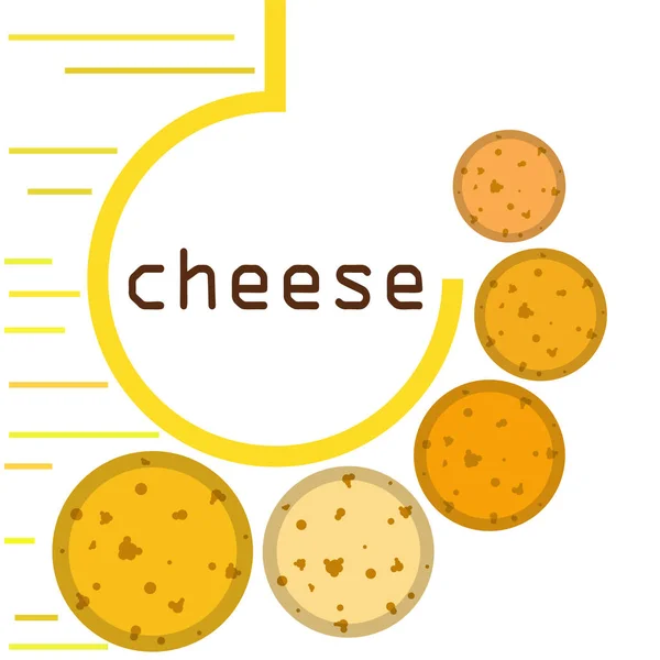 Vector Queso Fondo Queso Apetitoso Productos Lácteos — Vector de stock