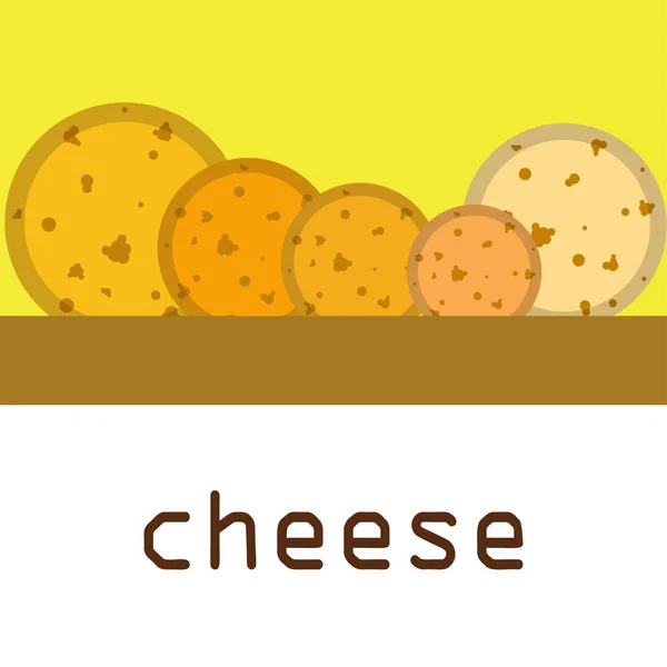 Cheese Vector Appetizing Cheese Background Dairy Product — Stock Vector