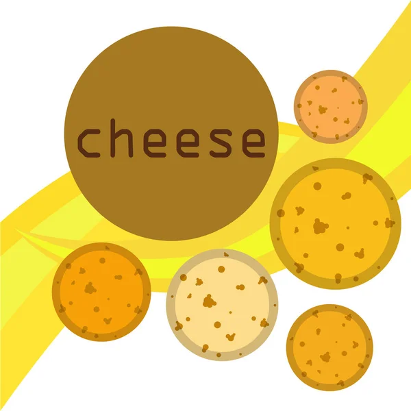 Cheese Vector Smakelijke Kaas Achtergrond Zuivelproduct — Stockvector