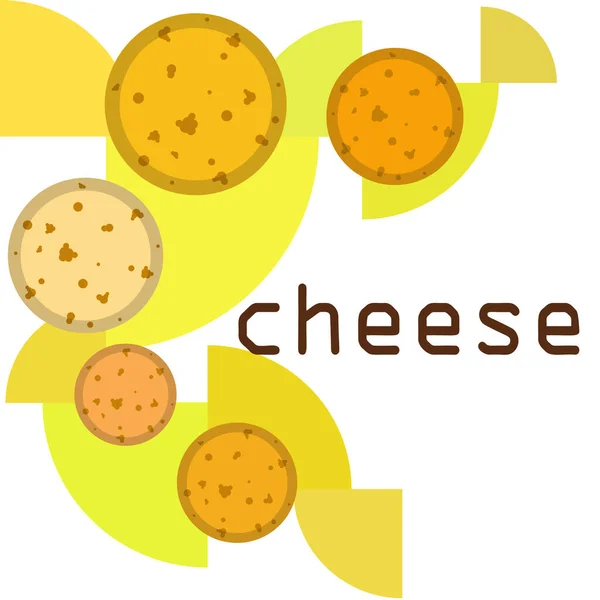 Cheese Vector Smakelijke Kaas Achtergrond Zuivelproduct — Stockvector