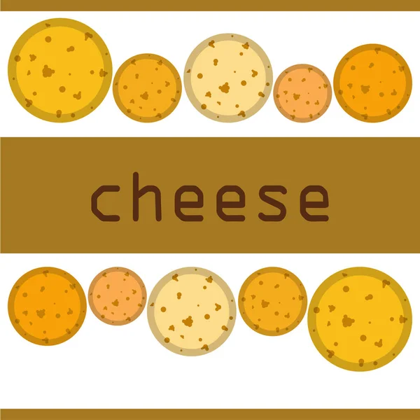 Cheese Vector Appetizing Cheese Background Dairy Product — Stock Vector