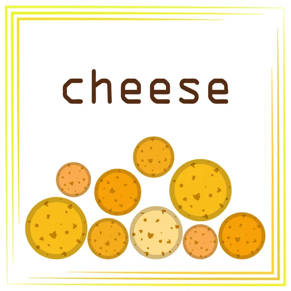 Cheese Vector Smakelijke Kaas Achtergrond Zuivelproduct — Stockvector