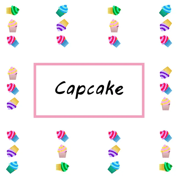 ケーキベーキングクリームベリー甘さデザート カフェやレストランのメニューコレクションのためのカラフルな要素 メリー ホリデー — ストックベクタ