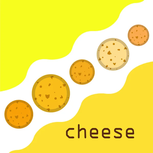 Cheese Vector Smakelijke Kaas Achtergrond Zuivelproduct — Stockvector