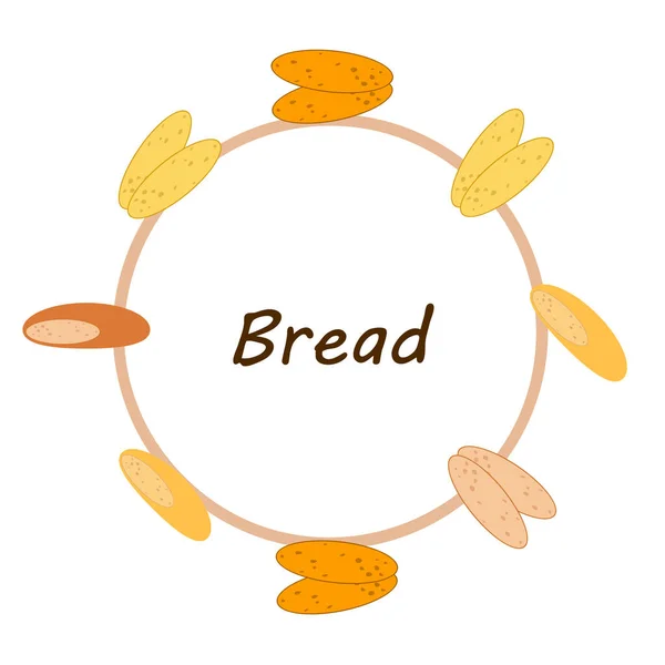 Chléb Ikony Pekařství Plátky Čerstvého Pšeničného Chleba Pozadí Vektoru — Stockový vektor