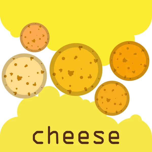 Vector Queso Fondo Queso Apetitoso Productos Lácteos — Vector de stock