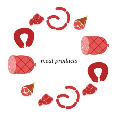 Bütün ayak, taze et. Çiftlik dükkanı konsepti için görüntü. Vektör arkaplanı.