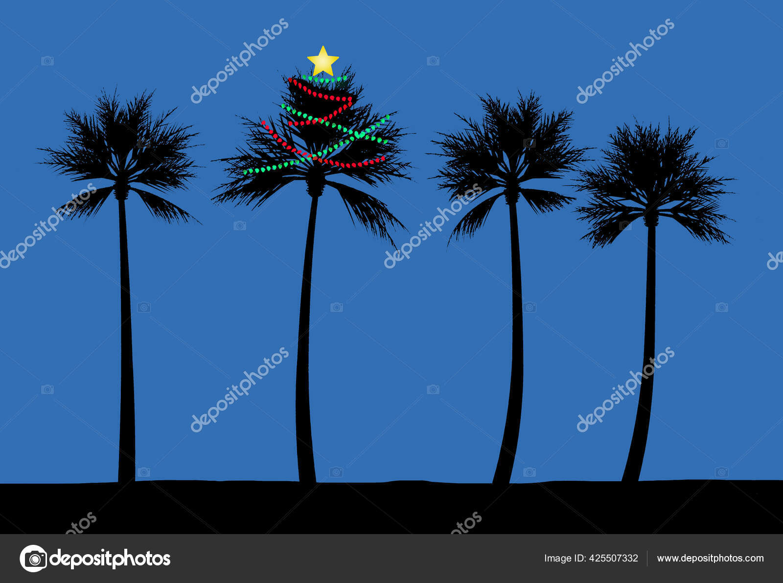 Palm Tree Christmas Beach