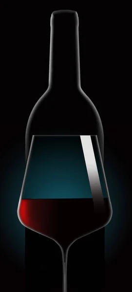 Κόκκινο Κρασί Ένα Ποτήρι Κρασιού Φαίνεται Στο Δραματικό Φωτισμό Μπροστά — Φωτογραφία Αρχείου