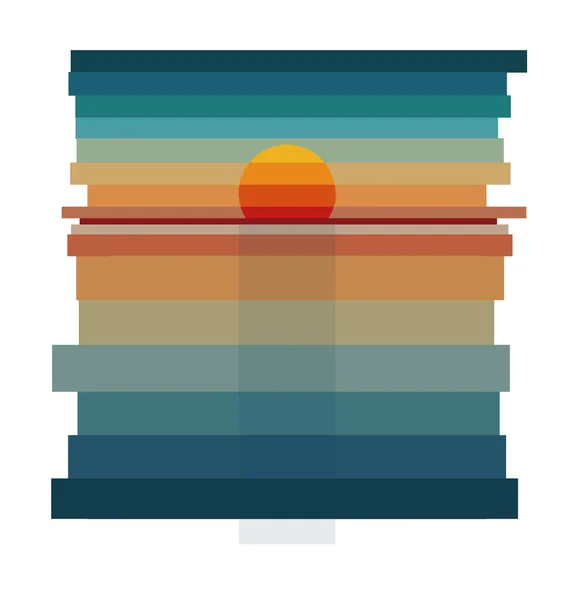 Pastelowe Kolorowe Paski Widoczne Tej Trójwymiarowej Ilustracji Zachodu Słońca — Zdjęcie stockowe