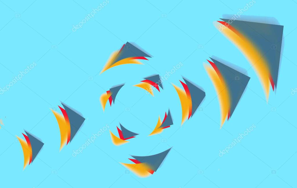 A geometric pattern that appears as an expanding square box is seen in an illustration  logo design.