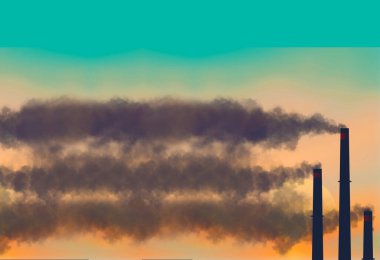 Endüstriyel sigara yığınları burada görülüyor. Bu bir arkaplan resmi. Grafik çizimi.